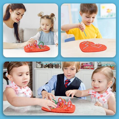 Heart Shaped Sensory Activity Board for Kids 3+, Silicone Sensory Activity Board for Stress Anxiety Autistic ADHD (Pink) in Saudi Arabia