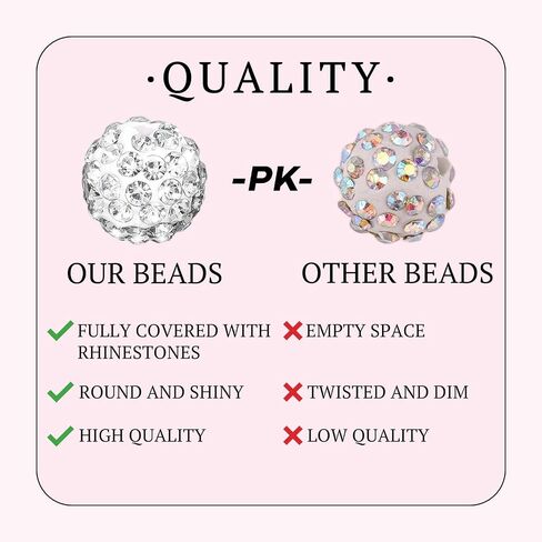 10mm Grade A Rhinestone Beads for Baseball Necklace-Round Disco Ball Beads Rhinestone Clay Beads for Earring Jewelry Making,Necklace Bracelet,DIY Craft Supplies(100 pcs Blue) in Saudi Arabia