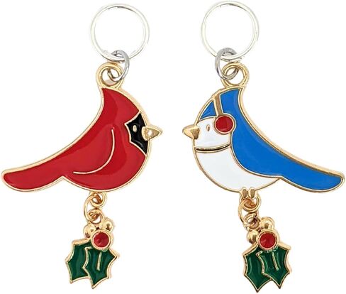 علامات غرزة عطلات عيد الميلاد للحياكة، مع حقيبة تخزين | مصنوع يدويًا بواسطة تصميمات جميلة دافئة | إكسسوارات حلية معدنية على شكل حلقة هدية للزوجة والأم والجدة in Kuwait