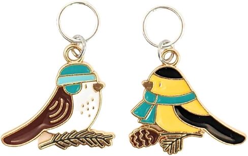 علامات غرزة عطلات عيد الميلاد للحياكة، مع حقيبة تخزين | مصنوع يدويًا بواسطة تصميمات جميلة دافئة | إكسسوارات حلية معدنية على شكل حلقة هدية للزوجة والأم والجدة in Kuwait