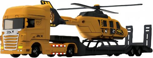 ZUKULIFE Truck Trailer Toys, Toddler Vehicles Semi Truck Toy with Wind up Windmill, Construction Engineer Learning Educational Cool Toy, Birthday Gifts (Helicopter) in Saudi Arabia