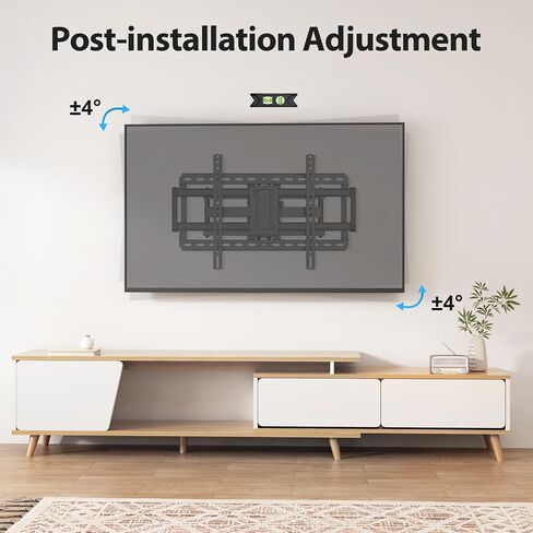 Fixed TV Wall Mount for 37-82 Inch TVs, Low Profile TV Mount Fits 16", 18", 24" Studs, Wall Mount TV Bracket with Quick Release Lock, Max VESA 600x400mm, Holds up to 132 lbs by USX STAR in Kuwait