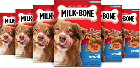 Milk-Bone Peanut Butter Flavored Dog Biscuits, Crunchy Small Dog Treats, 7 Pound Box in Saudi Arabia