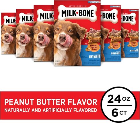 Milk-Bone Peanut Butter Flavored Dog Biscuits, Crunchy Small Dog Treats, 7 Pound Box in Saudi Arabia