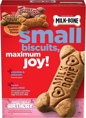 Milk-Bone Peanut Butter Flavored Dog Biscuits, Crunchy Small Dog Treats, 7 Pound Box in Saudi Arabia