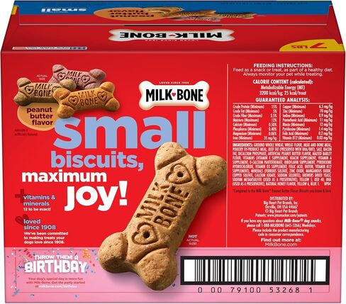 Milk-Bone Peanut Butter Flavored Dog Biscuits, Crunchy Small Dog Treats, 7 Pound Box in Saudi Arabia