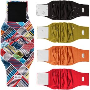 Vecomfy Belly Bands for Male Dogs Diapers(5 Pack),Premium Washable Reusable Small Dog Belly Wrap Leakproof Puppy Diapers,M in Kuwait