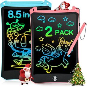LCD Writing Tablet, 2 Pack Toddler Kids Toys, 8.5 Inch Coloring Books Drawing Pad, Travel Essentials Stocking Stuffers for Kids, Toys Birthday Christmas Gifts for Girls Boys Age 3-8