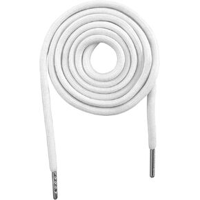 EKIND 1PCS 51 Inch Long Universal Drawstring Cords Replacement, Suitable for Sweatpants,Shorts,Hoodie String, Simple and Durable (White Cord, Round Metal Head)