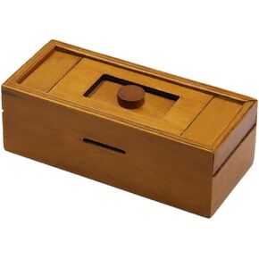 ATDAWN Puzzle Gift Case Box with Secret Compartments, Wooden Money Box to Challenge Puzzles Brain Teasers for Adults