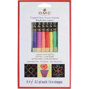 DMC Light Effects Floss Pack 8.7yd 6/Pkg, Tropical Glow