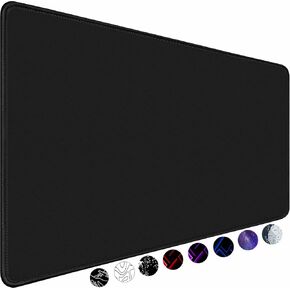 TEDNETGO Large Mouse Pad, Gaming Mouse Pad, Long Mouse Pads, Waterproof Extra Large Big Mouse Pad with Stitched Edge, XXL Non-Slip Black Computer Mousepad Desk Mat for Gamer, Office & Home, Black