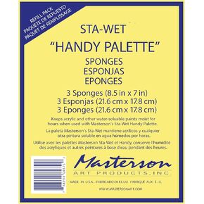 Masterson Sta-Wet Handy Palette Sponge Refill 3 Pack
