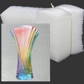 50Pcs Bubble Pouches Wrap 12"x12", Clear Bubble Out Bags for Packing, Double Walled Moving Supplies Bubble Bags for Fragile Dishes China Plates, Bubble Pouch Bags for Shipping Storage Wrapping