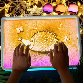 Light Table for Kids Manipulative | Education Tracing Light Box | Shine Bright Light Box | Sand Painting Light Box | Bright Explorer Light Box | Light Up Sensory Table| 16"LED Light Box 3 Modes(Blue)