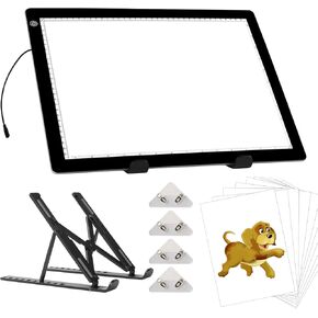 YINGWOND B4 Artist Tracing Light Box Board with Internal Cord, 14.2 * 10.6 in, 3 Levels of Brightness, Ultra-Thin 8000LUX Light Pad for Diamond Painting Weeding Vinyl
