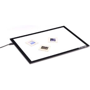 Photomyne A4 Slide Viewer | Light Pad Backlight | Negative Viewer | Film Negatives & Old Slides Scanning Light Box | Hands-Free Ultra-Thin Ultimate Brightness (Includes USB Adapter) - Black