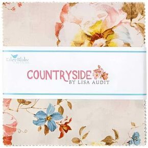 Lisa Audit Countryside 5"" Stacker 42 5-inch Squares Charm Pack Riley Blake Designs 5-14530-42, Assorted