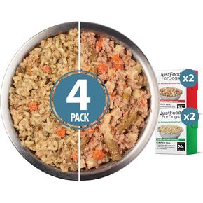 JustFoodForDogs Pantry Fresh Wet Dog Food, Complete Meal or Dog Food Topper, Beef & Russet Potato Human Grade Dog Food Recipe - 12.5 oz (Pack of 6)