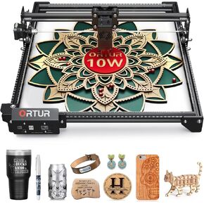 10W Output Laser Engraver, Ortur Laser Master 2 S2 LU2-10A 72W Efficient Laser Engraving Machine Fit, High Precision Laser Cutter, 0.05 x 0.1mm Compressed Spot Laser Engraver for Wood and Metal