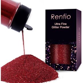 Renfio Iridescent Ultra Fine Glitter Powder Resin Supplies Glitters 1.94 Oz /55g PET Flake Crafts Sequins 1/128" Epoxy Chips for Christmas Decorations, Epoxy Resin, Snow Globe Tumblers - Dream Rainbow