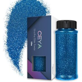 Ceya 3.5oz/ 100g مسحوق لامع فائق النعومة أسود لامع 1/128" 0.008" 0.2 مم للسلايم إيبوكسي الراتنج الحرفية بهلوان المجوهرات مسمار الفن مهرجان ماكياج سجل القصاصات اللوحة بطاقات الزفاف in Kuwait