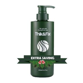 Thik&Fix Shampoo for Hair Loss & Hair Growth, Restores Hair Growth Cycle, Effective Hair Loss Shampoo Treatment for Men, Thickening Hair Growth Shampoo for Damaged Hair, Dandruff, Gray Hair (15.2oz)