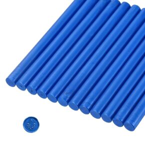 MECCANIXITY 12 Pcs Pale Blue Cylinder Sealing Wax Stick Glue Gun Wax Seal Rod Craft Adhesive Waxing for Letter Seal Wax Stamp,Wedding Invitations, Packaging Decoration