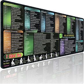 secret corner excel Cheat Sheet Mouse pad,Extra Large Office Keyboard Shortcuts Mousepad,Office Desk Accessories Desk pad Computer,PC Gaming Non-Slip XXL Desk mat