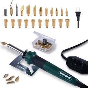 WINONS Wood Burning Kit WBT-0003, Multifunctional Wood Burning Tool for Adults, 25 Pcs Wood Burner Pyrography Kit with Adjustable Temperature Control