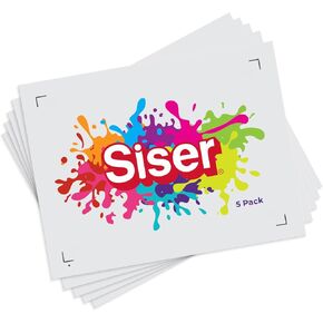 SISER EasyColor DTV 8.4'' x 11'' Sheets - Inkjet Printer Compatible Heat Transfer Vinyl (5 Sheets)