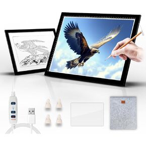 ColorWeaveArt A2 led lightbox,10 Levels Dimming Light Table,Diamond Art Drawing Board Painting Tools,Sketch Projector Bright Tracing Pad,Diamond Art Kits for Adults & Kids,Smart Sketcher