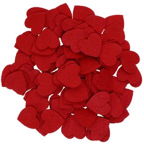 Felt Hearts Cutout for Valentine’s Day Wedding Decoration Scrapbooking Sewing Craft Embellishment, 100PCS (Red, 30mm)