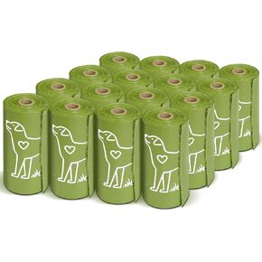 240 Count Unscented 13" x 9" Dog Waste Bags Rolls, Leakproof Strong & Sturdy Bags for Dogs, Doggie Bags Cats Litter Bags,Trash Bags for Doggy Pets