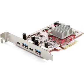 StarTech.com 4-Port USB PCIe Card - USB 3.2 Gen 2 (10Gbps) Type-A PCI Express Expansion Card with 2 Controllers - 4X USB-A - USB PCIe Add-On Adapter Card - Windows/Mac/Linux (PEXUSB314A2V2) in Kuwait