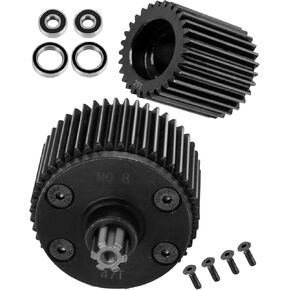 Steel Differential Case Idler Gear Set w/Bearing Upgrades Part for 1/10 Gorgon 4X2/Fury 2WD/Vorteks 2WD (Mega 550),RC Rear Gearbox Diff Set Hops up