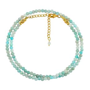 Natural Multi Tourmaline Choker Necklace for Women, Birthstone, Natural Gemstone Micro Beads, Dainty Handmade Jewelry, Chakra Energy Healing Crystals, Gold Plated Chain 18 inch (Multi Tourmaline)