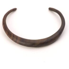 Natural Wood Choker - Brown Torque Handmade Necklaces - Wooden Chunky Necklace for Women - Boho Gothic Jewellery - Tribal Statement Necklace - Witchy Accessories
