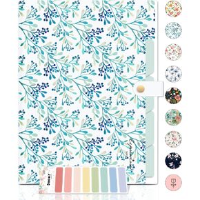 Sooez File Folders Organizer, Folders with 5 Pockets, Folders for Documents w/Sticker, Accordion File Organizer, Paper Receipt Bill Filing Organizer, School College Office Travel Essentials Supplies