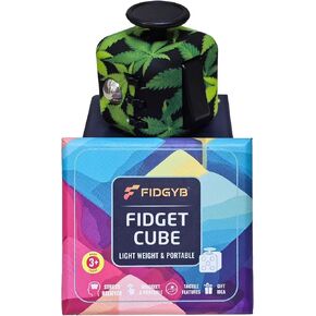 2PCS Cube Fidget Stress Relief Toy for Adults & Kids, Smooth, Quiet Sensory Toy for Anxiety, Focus & ADHD Idea[Starry+LGB][2PCS]