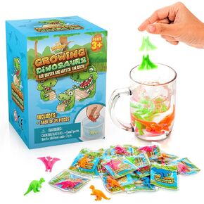 IPIDIPI TOYS Water Growing Dinosaur Toys for Kids - Fun Christmas Stocking Stuffers, Birthday Decorations, Party Favors, Holiday Fun Activities - Random Color, Pack of 25