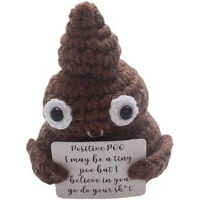 Funny Gifts Mini Positive Poo Cute and Funny White Elephant Gift Suitable for Birthday Gag Gift(Fat)