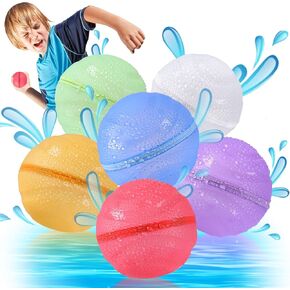 【6pcs】water balloons, reusable water balloons, water balloons quick fill 1000, reusable water balloons for kids, water balloons quick fill, swimming pool, beach bathing toys