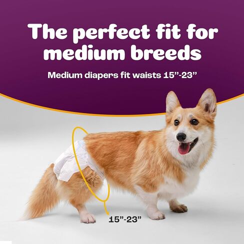 Inspire Pet Care Dog Diapers Female Dogs | Bulk Value Doggie Incontinence, Accidents, for Heat, Pee or Period and Housebreaking (X-Small (50 Count)) in Saudi Arabia