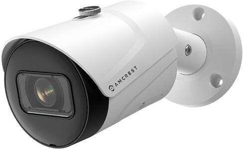 كاميرا Amcrest UltraHD 4K (8MP) خارجية للأمان IP POE، رؤية ليلية 98 قدمًا، عدسة 2.8 مم، مقاومة للطقس IP67، تسجيل MicroSD بسعة 256 جيجابايت، أسود (IP8M-2496EB-V2) in Saudi Arabia