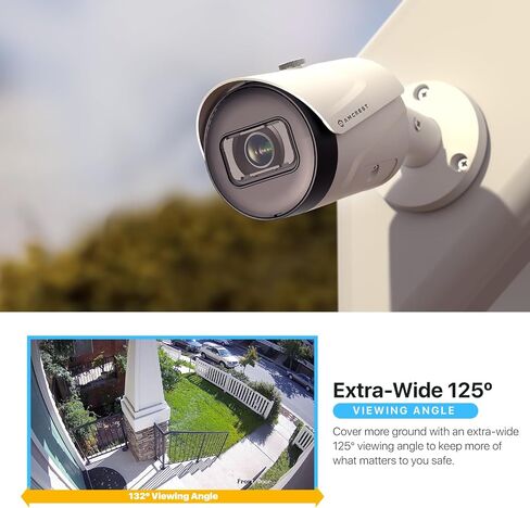 كاميرا Amcrest UltraHD 4K (8MP) خارجية للأمان IP POE، رؤية ليلية 98 قدمًا، عدسة 2.8 مم، مقاومة للطقس IP67، تسجيل MicroSD بسعة 256 جيجابايت، أسود (IP8M-2496EB-V2) in Saudi Arabia