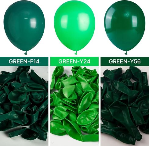بالونات بارتي وو هنتر الخضراء، 127 قطعة بالونات خضراء داكنة بأحجام مختلفة، عبوة من 36 بوصة 18 بوصة 12 بوصة 10 بوصة 5 بوصة بالونات خضراء عميقة لقوس البالون كزينة للحفلات، Green-Y56 in Kuwait