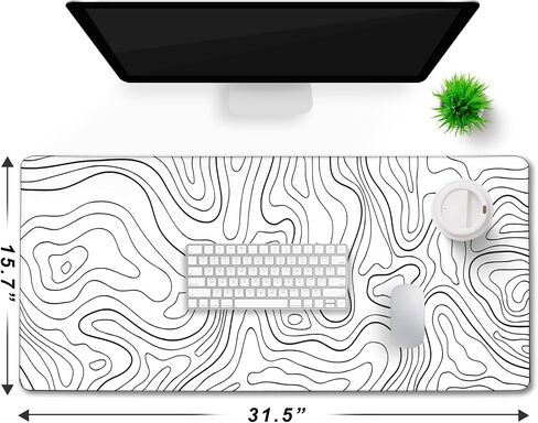 TEDNETGO Large Mouse Pad, Gaming Mouse Pad, Long Mouse Pads, Waterproof Extra Large Big Mouse Pad with Stitched Edge, XXL Non-Slip Black Computer Mousepad Desk Mat for Gamer, Office & Home, Black in Saudi Arabia