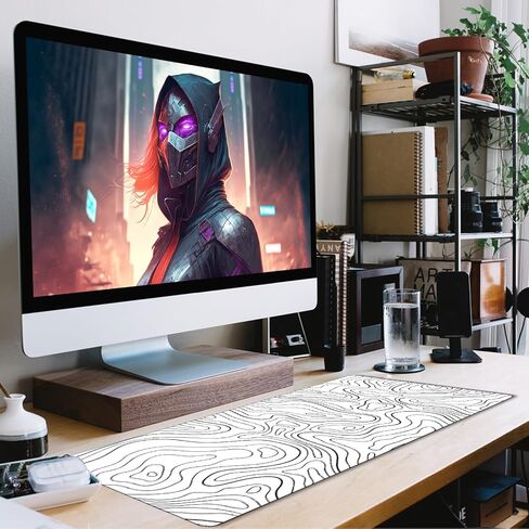 TEDNETGO Large Mouse Pad, Gaming Mouse Pad, Long Mouse Pads, Waterproof Extra Large Big Mouse Pad with Stitched Edge, XXL Non-Slip Black Computer Mousepad Desk Mat for Gamer, Office & Home, Black in Saudi Arabia