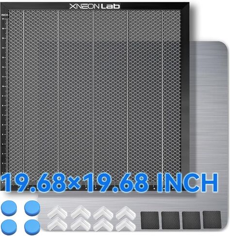 Honeycomb Laser Bed - 500 × 500 × 22mm Working Table with Aluminum Panel for XTool D1 /D1 Pro and Most Engraver Cutting Machine,Engraver Machine Accessories for Smooth Cut in Saudi Arabia